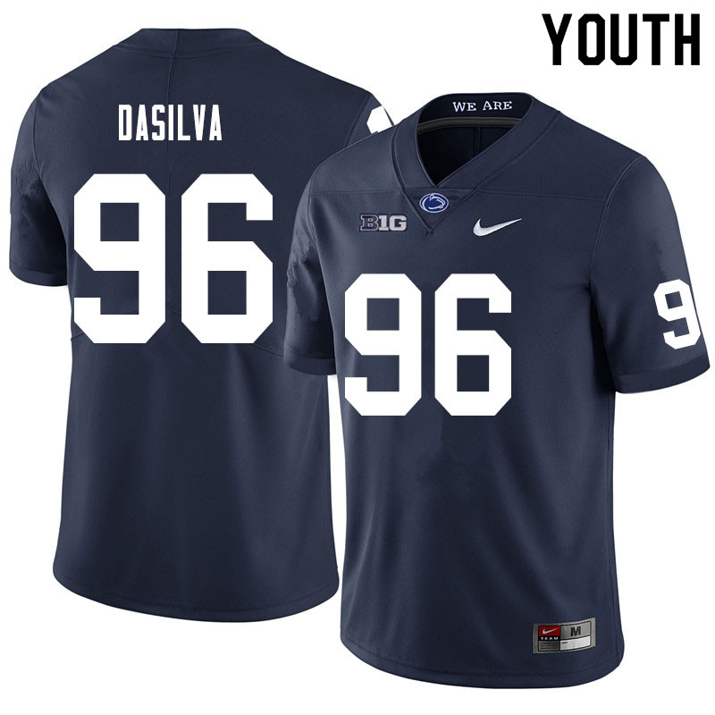 Youth #96 Anthony DaSilva Penn State Nittany Lions College Football Jerseys Sale-Navy